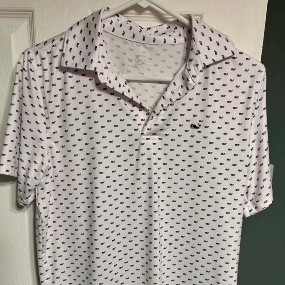 Boys Vineyard Vines Dri-fit fabric golf polo